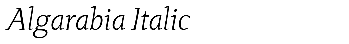 Algarabia Italic